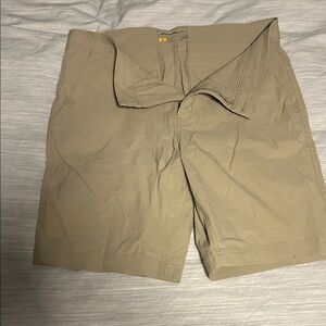Eddie Bauer Khaki Flat-Front Performance Shorts